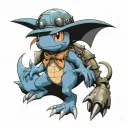 I want to create an art idea for a tattoo. Of Mudkip from Pokemon, Jack Frost from SMT and Terra from FFVI, and Frog fro tattoo design idea