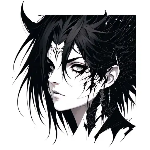 Ulquiorra Cifer cyber style tattoo tattoo design idea
