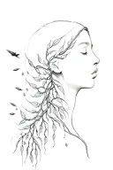 vines that start at the back of the neck and down the back with the seeds from Avatar flying around them. tattoo design idea