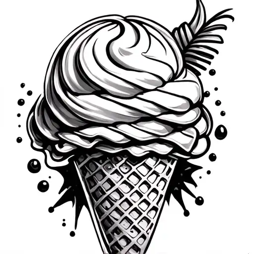 Ice Cream tattoo design idea