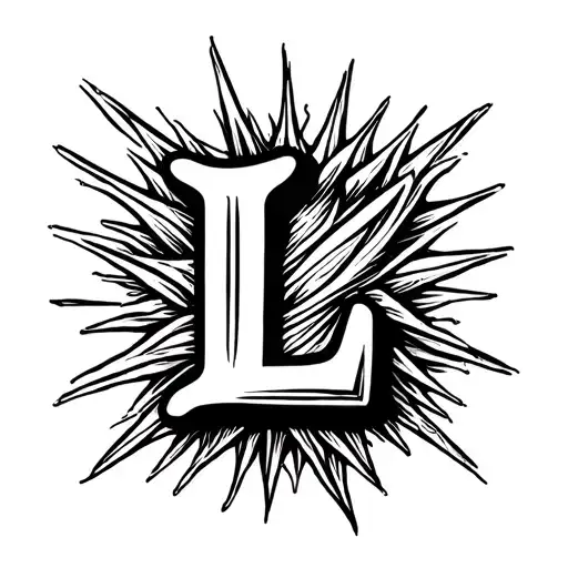 tattoo letter L as a candy wrapper tattoo design idea