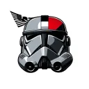 clone trooper helmet with german flag and united states and military police  tattoo design idea