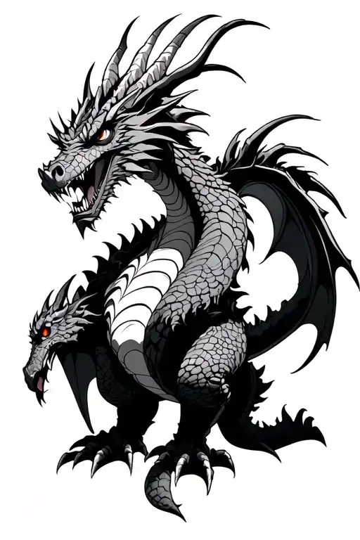 king ghidorah tattoo design idea