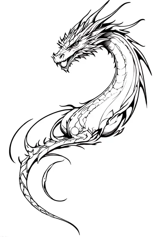 demon dragon tattoo design idea