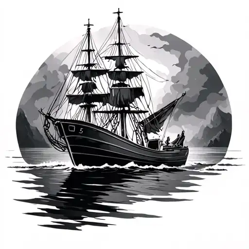 Burn The Boats tattoo design idea