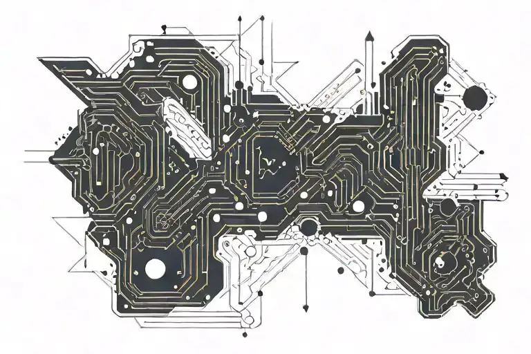 the name Callen in morse code in abstract design inspired tattoo design idea