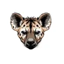 spotted hyena face tattoo design idea