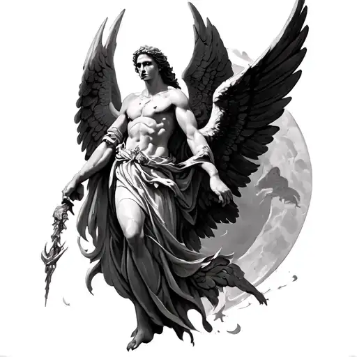 Archangel Raphael tattoo design idea