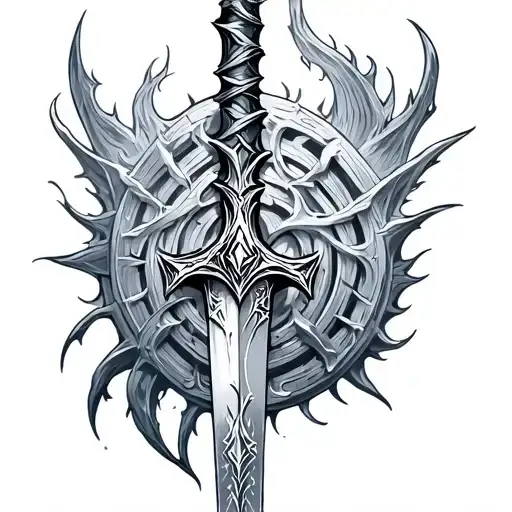 Warcraft Frostmourne world of warcraft tattoo design idea