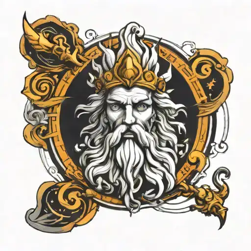 zeus god tattoo design idea