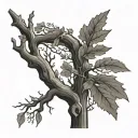 treaty oak revival tattoo design idea