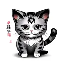 Lucky Cat tattoo design idea