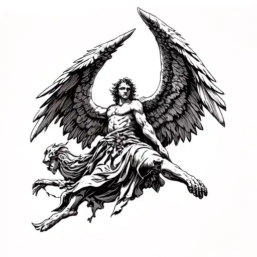 archangel uriel tattoo design idea