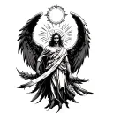 archangel uriel tattoo design idea