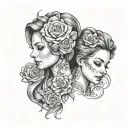mother and daughter tattoo tattoo design idea