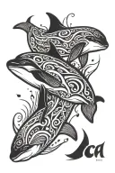 orca tattoo design idea