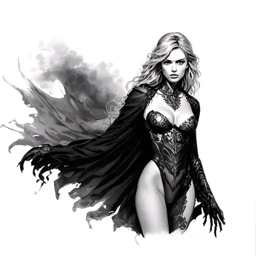 cersei lannister wearing sensuel lingeria and she is also a terminator tattoo design idea