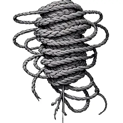Shibari ropes tattoo design idea