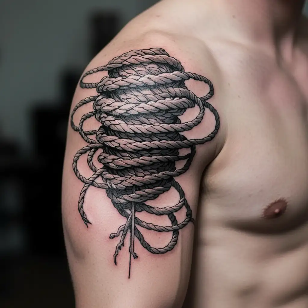 Shibari ropes tattoo design idea