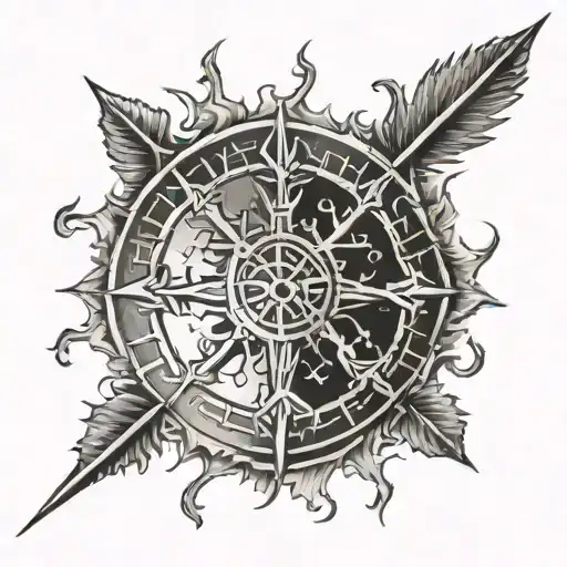 Vegvisir symbol tattoo design idea