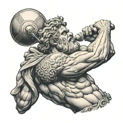 atlas greek god atlas holding tattoo design idea