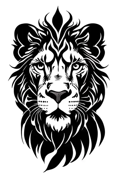 "The only and inimitable" Lion Eyes in Cloud tattoo design idea