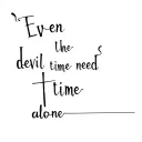 "Even the Devil need time alone" freefall tattoo design idea