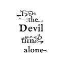 "Even the Devil need time alone" freefall tattoo design idea