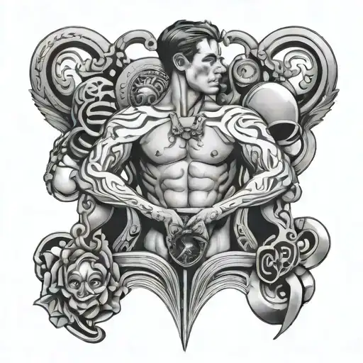 Submissive chastity cage boy  tattoo design idea