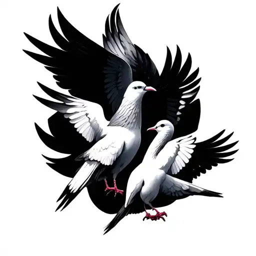 Three Doves tattoo design idea