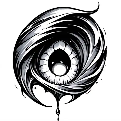 Q tear drop tattoo design idea