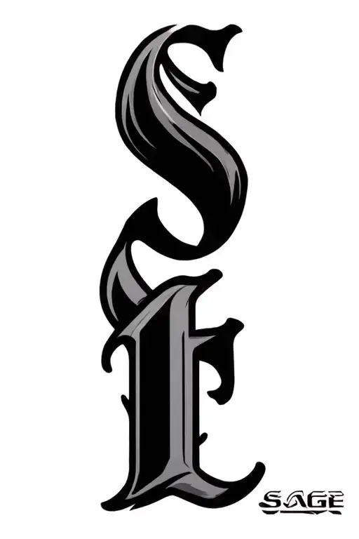 SAGE (word) tattoo design idea