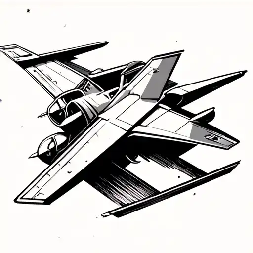 Flying paper aircraft with flip flops at the back tattoo design idea
