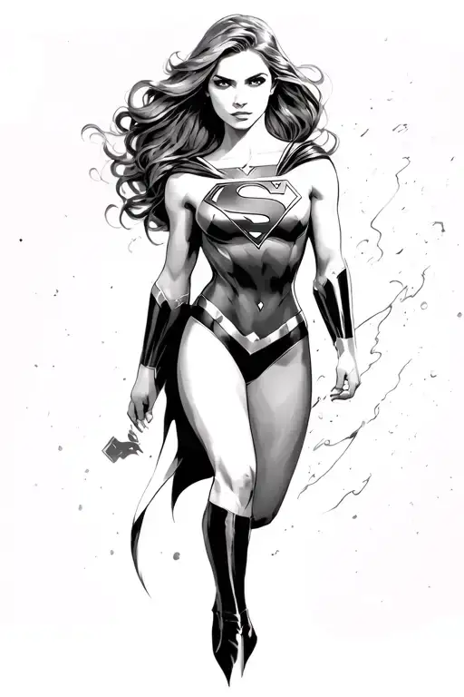 supergirl tattoo design idea