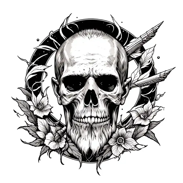 tattoo for men: Conquering and facing battles of life alone.  tattoo design idea