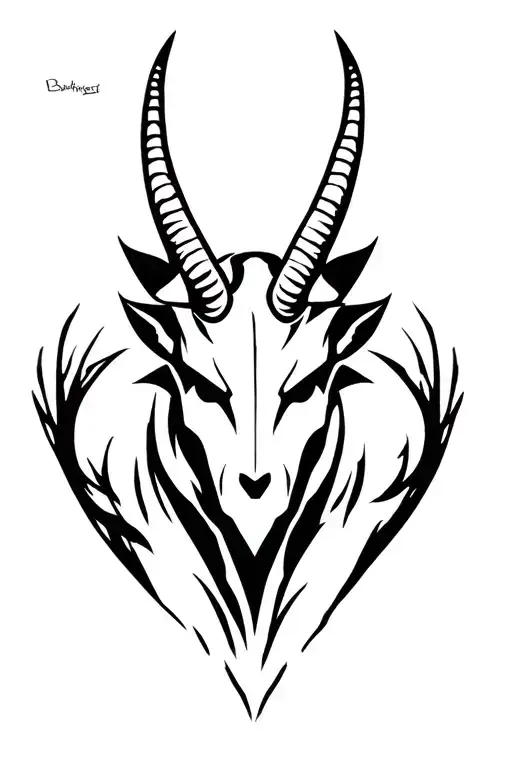 Cute baphomet tattoo design idea