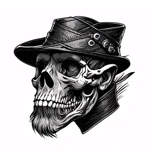 Redd wrapped in leather tooling  tattoo design idea