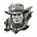 Sadie Adler red dead redemption 2 shoulders and up face profile tattoo design idea