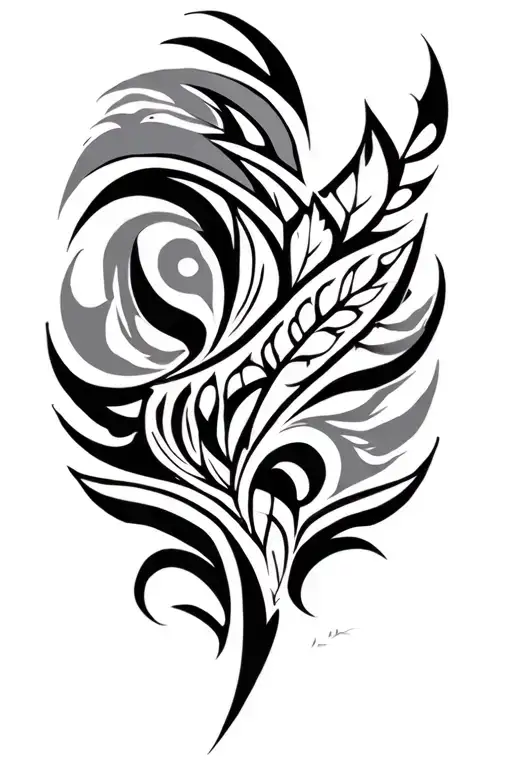 Fijian tribal patterns blending tattoo design idea