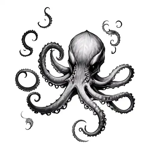 Kraken Ship tattoo design idea
