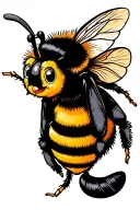 cartoon bumble bee tattoo design idea