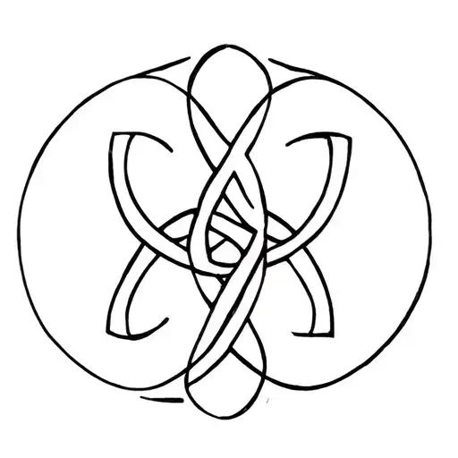 father and daughter celtic knot tattoo design idea