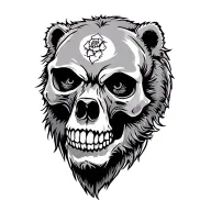 grateful dead skull dancing bear tattoo design idea