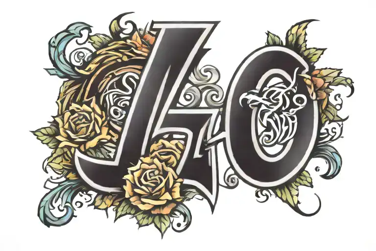 47 race number tattoo design idea