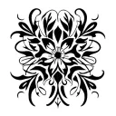 art nouveau patterns with a floral tattoo design idea