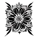 art nouveau patterns with a floral tattoo design idea