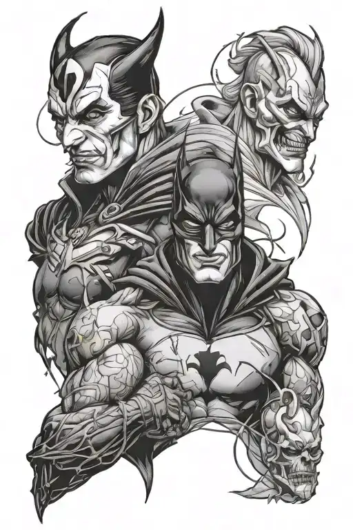 DC villains arm tatoo design tattoo design idea