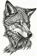 coyote head tattoo design idea