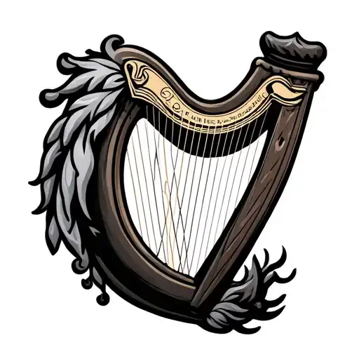 guinness harp tattoo design idea