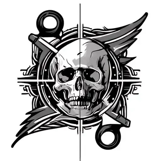 tricep tattoo with science, engeering, #8 tattoo design idea